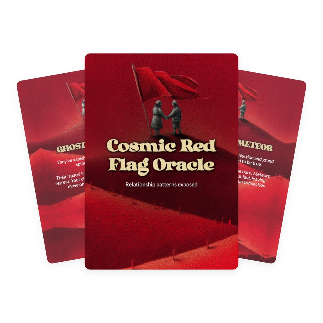 Cosmic Red Flag Oracle Deck - 78 Oracle Cards