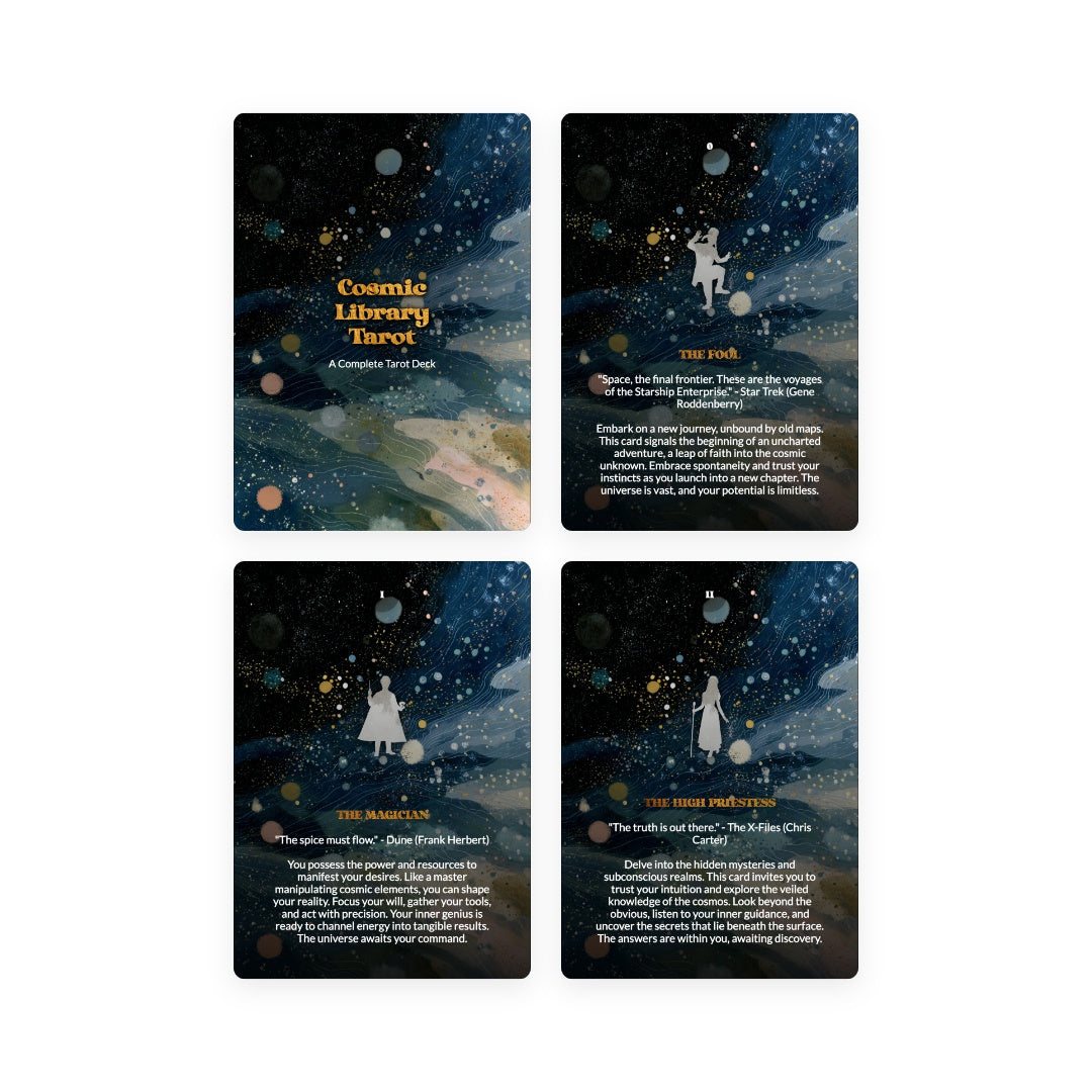 Cosmic Library Tarot - 78 Cards