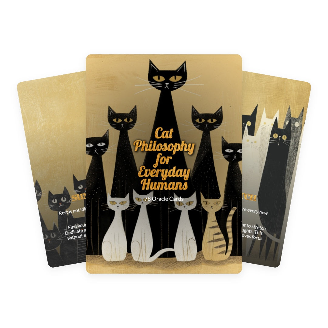 Cat Philosophy for Everyday Humans - 78 Oracle Cards