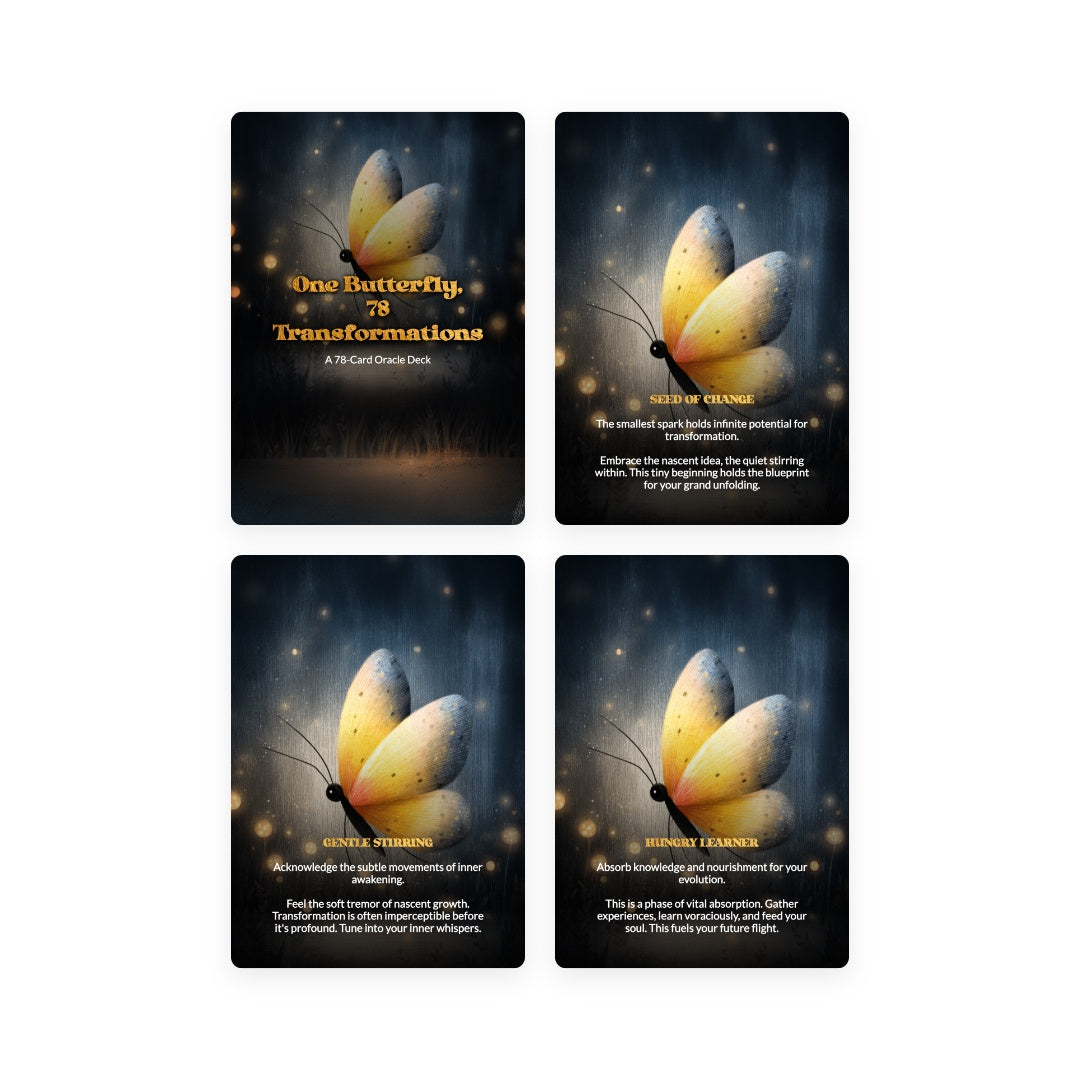 One Butterfly, 78 Transformations - Oracle Cards