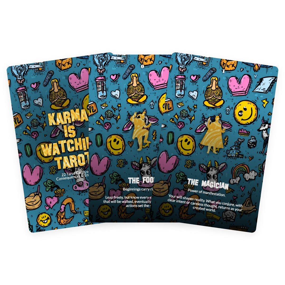 Karma Is Watching Tarot - 22 Tarot Cards of Consequences & Energy
