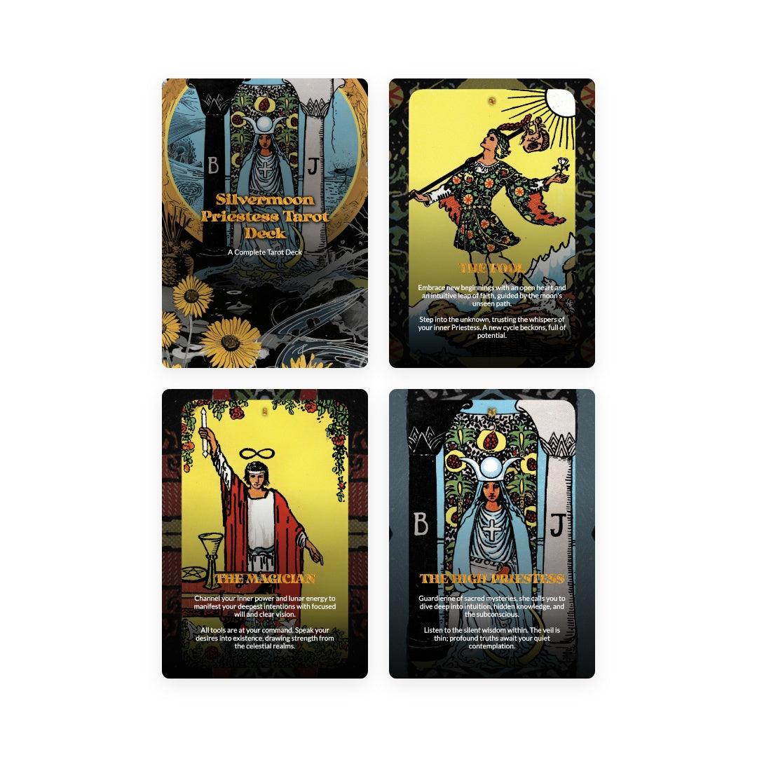 Silvermoon Priestess Tarot Deck - 78 Cards