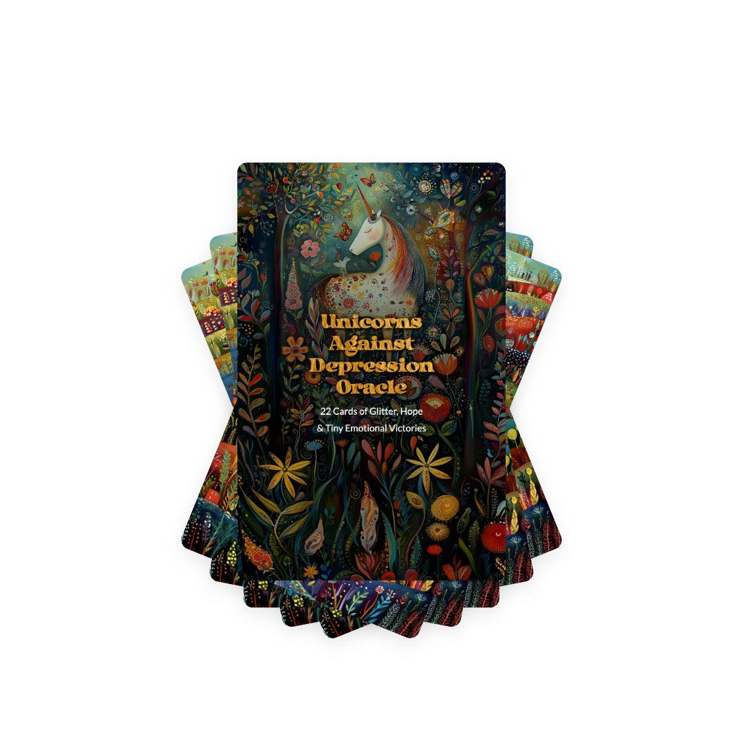 Unicorns Against Depression Oracle - 22 Cards of Glitter, Hope & Tiny Emotional Victories