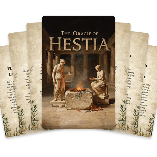 The Oracle of Hestia – Greek Goddess of the Hearth Oracle Cards, 22-Card Mythology Deck — arrangement 1