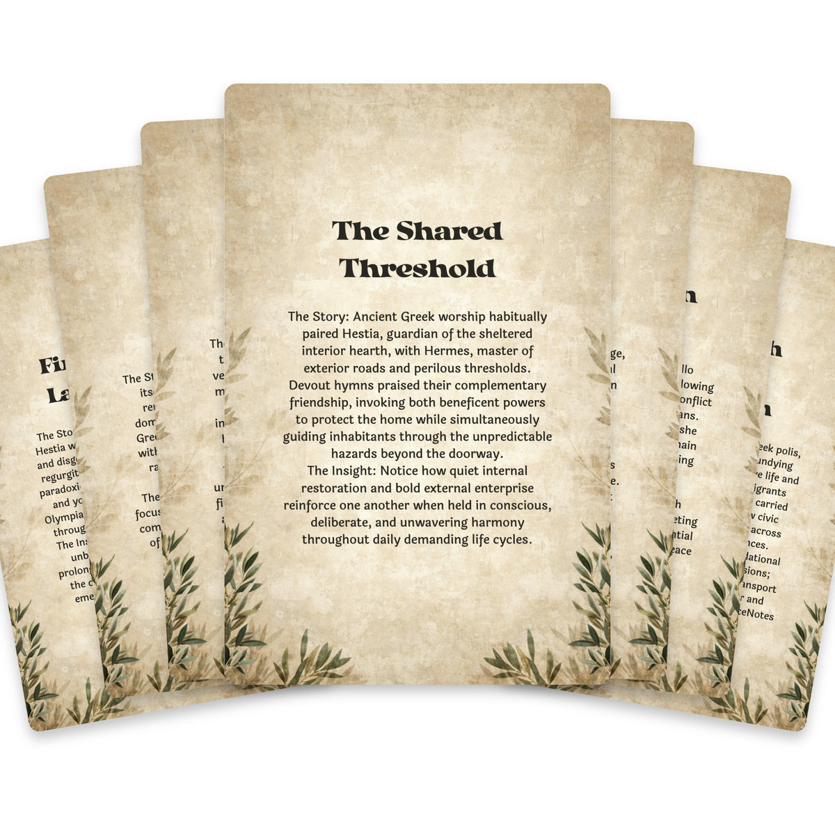 The Oracle of Hestia – Greek Goddess of the Hearth Oracle Cards, 22-Card Mythology Deck — arrangement 2