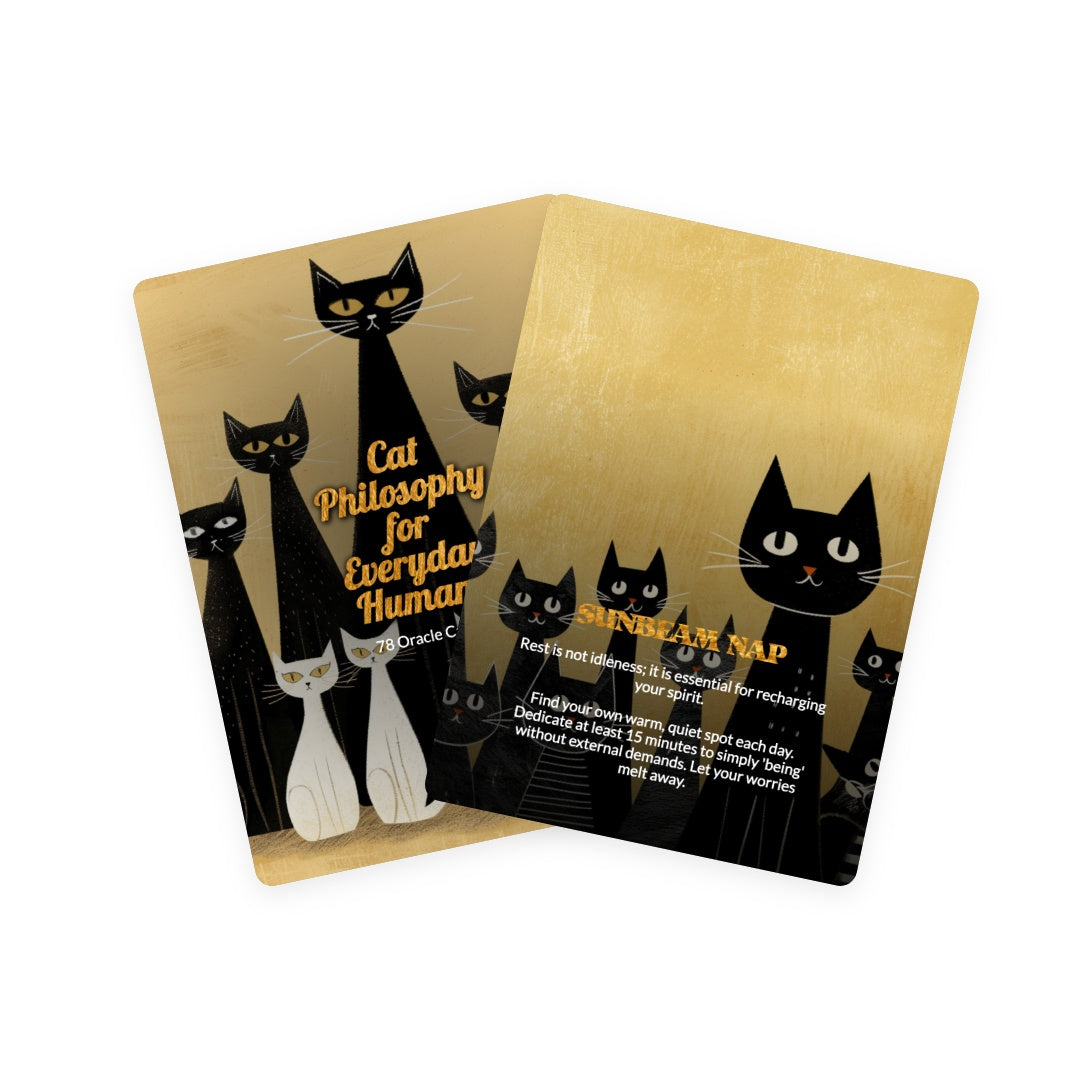Cat Philosophy for Everyday Humans - 78 Oracle Cards