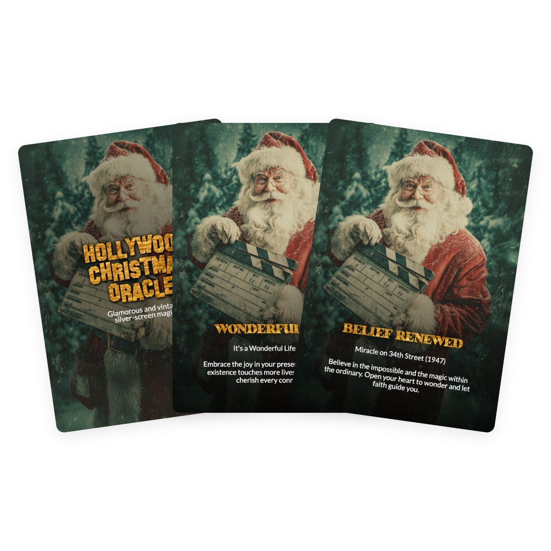Hollywood Christmas Oracle - Glamorous and vintage silver-screen magic - 78 Cards