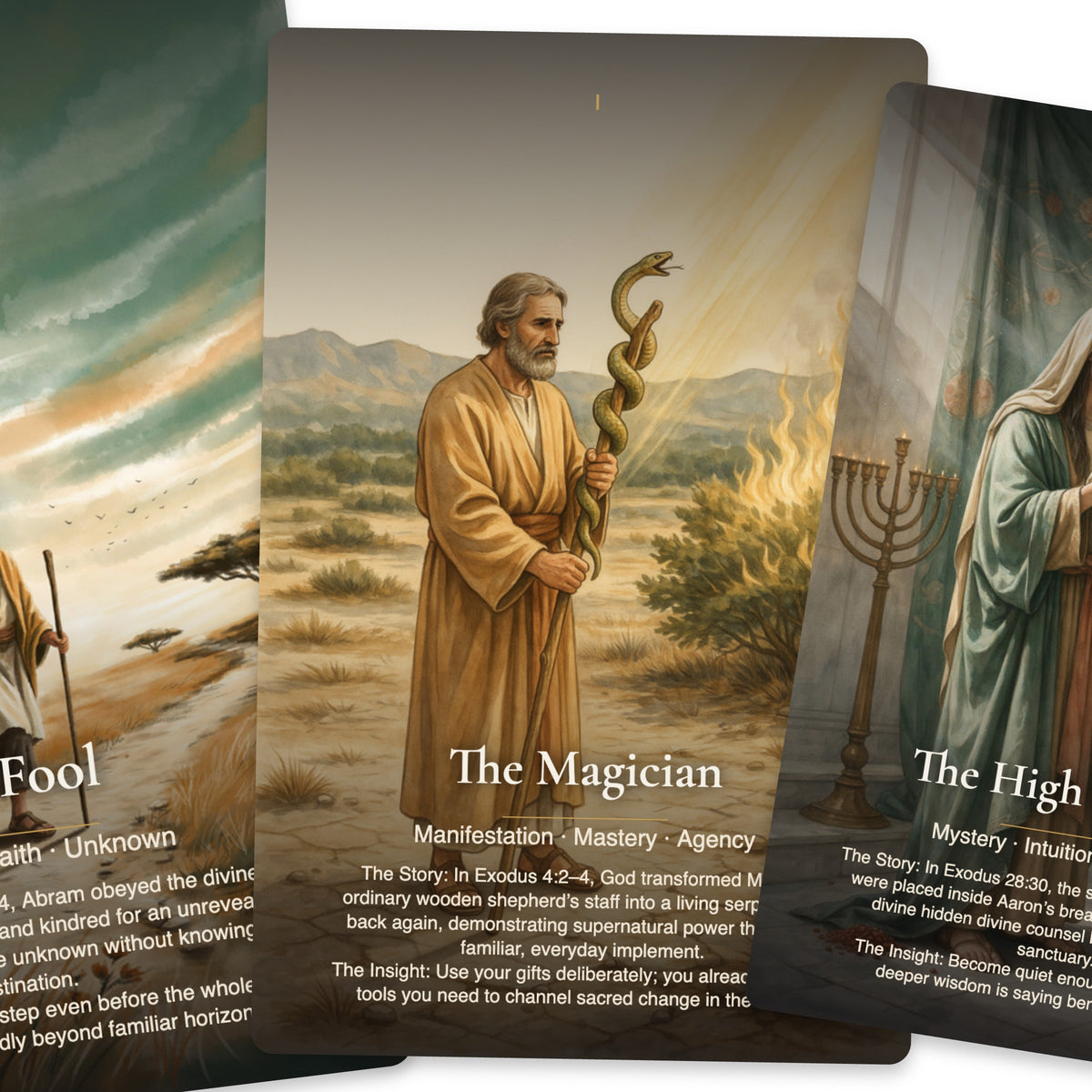 Biblical Mysteries Tarot — arrangement 4