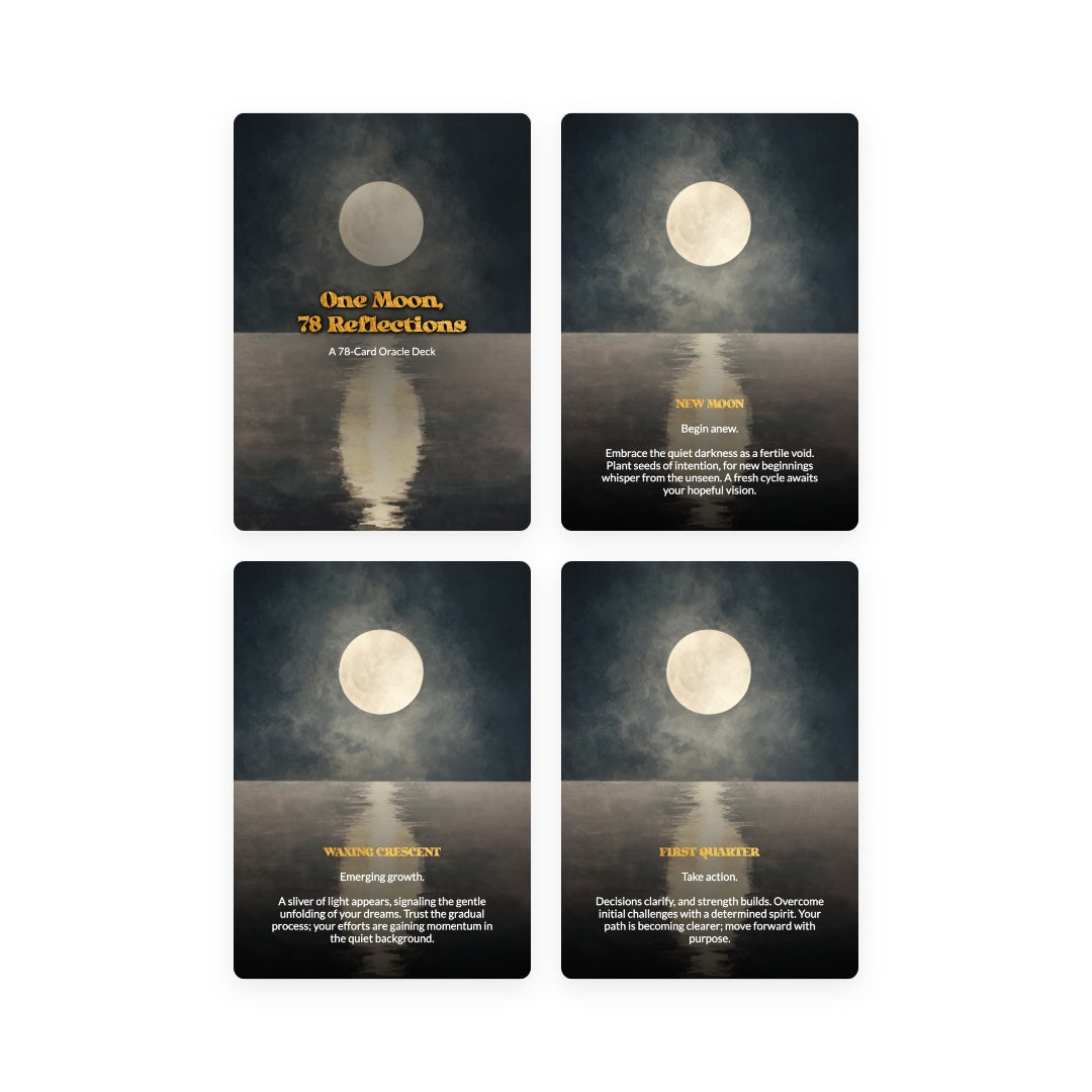 One Moon, 78 Reflections - Oracle Cards