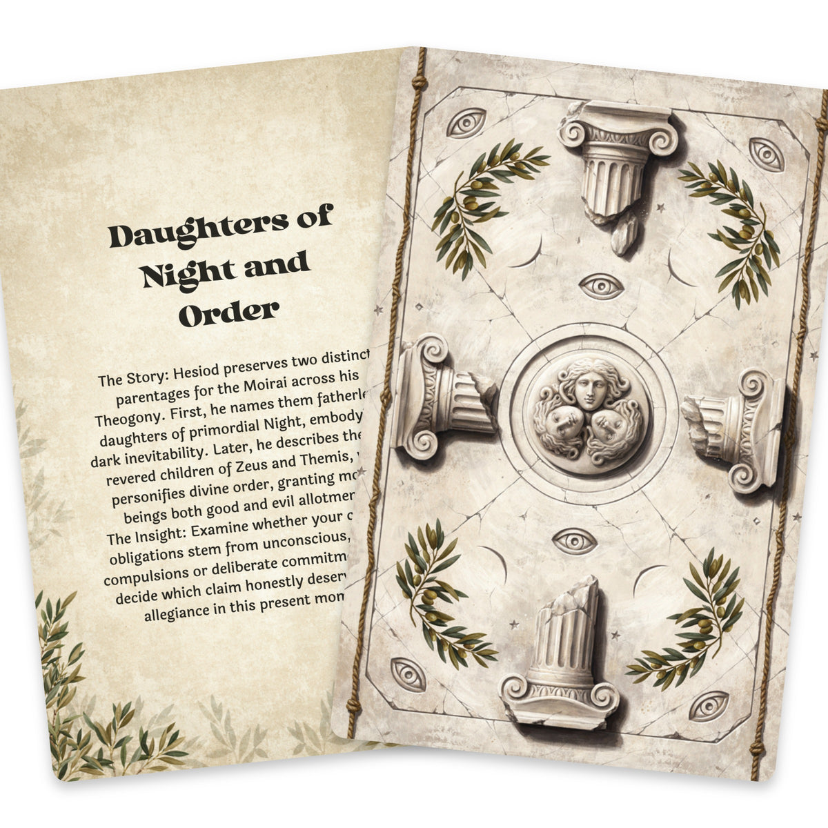 The Oracle of the Fates – Greek Goddesses of Destiny Oracle Cards, 22-Card Mythology Deck — arrangement 7