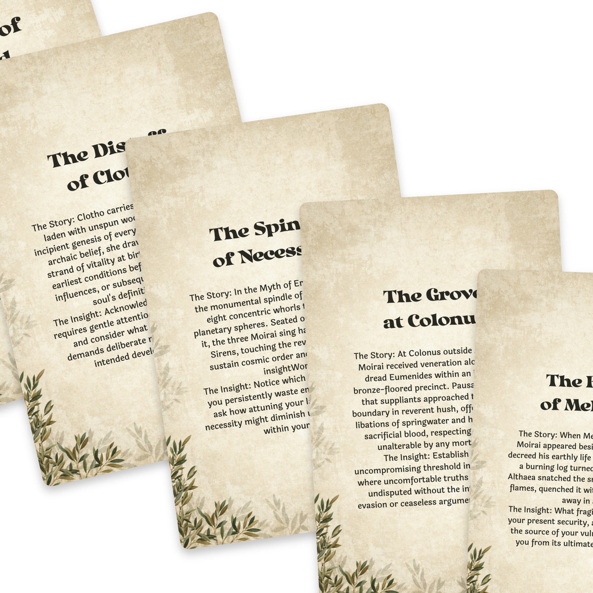 The Oracle of the Fates – Greek Goddesses of Destiny Oracle Cards, 22-Card Mythology Deck — arrangement 8