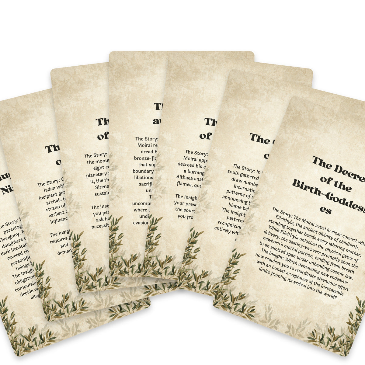 The Oracle of the Fates – Greek Goddesses of Destiny Oracle Cards, 22-Card Mythology Deck — arrangement 9