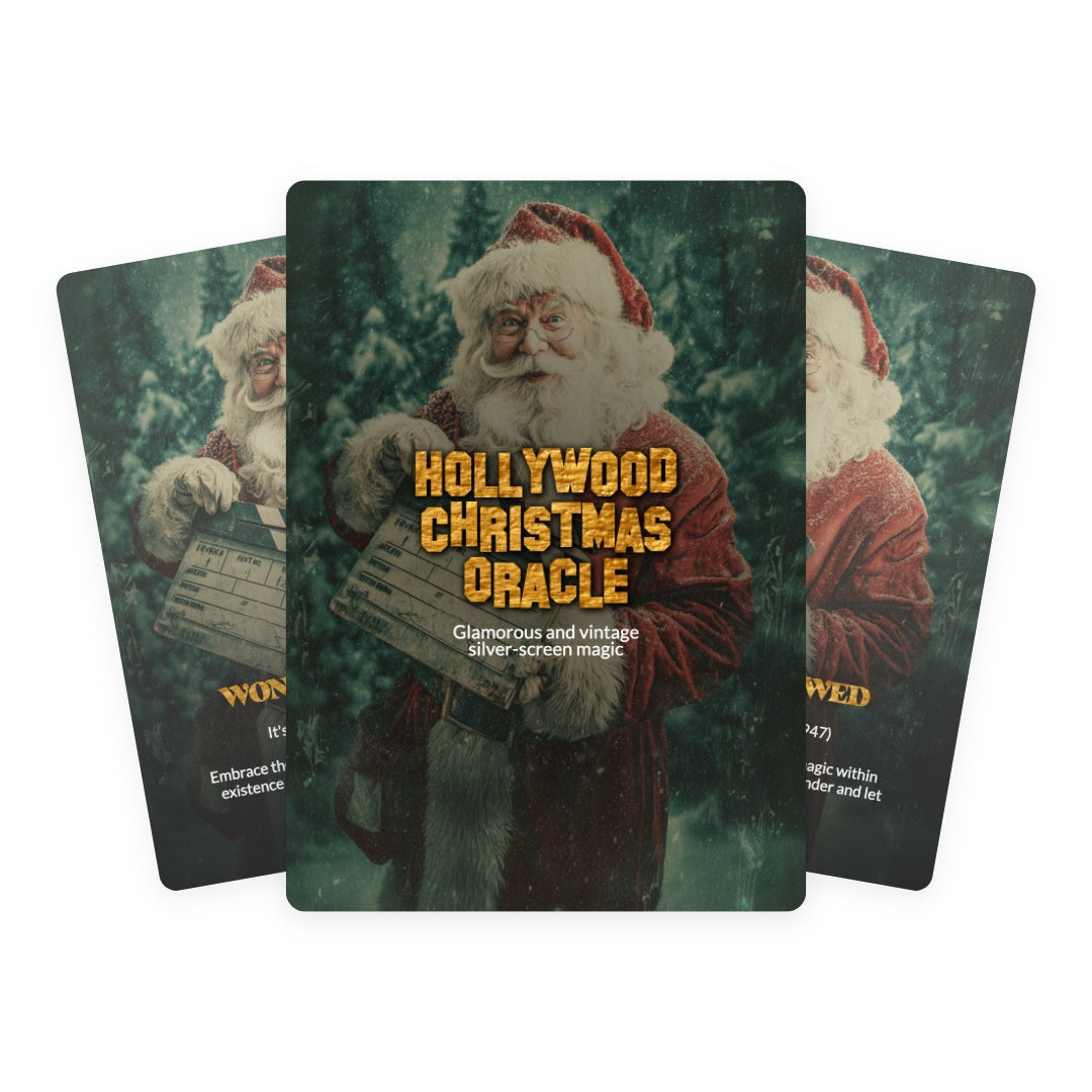 Hollywood Christmas Oracle - Glamorous and vintage silver-screen magic - 78 Cards
