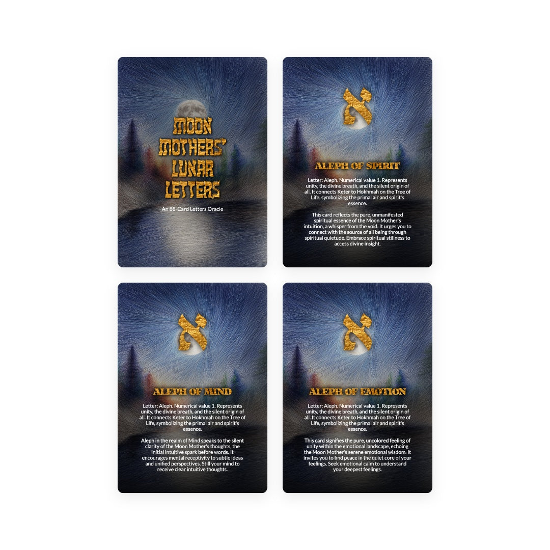 Moon Mothers' Lunar Letters - 88 Cards Deck