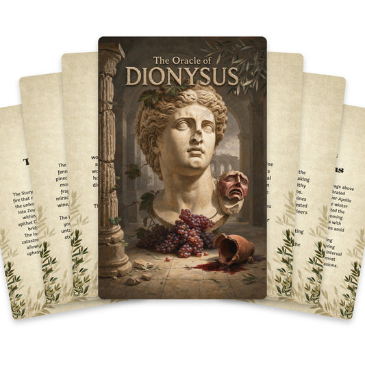 The Oracle of Dionysus – Greek God of Wine and Ecstasy Oracle Cards, 22-Card Mythology Deck — arrangement 1