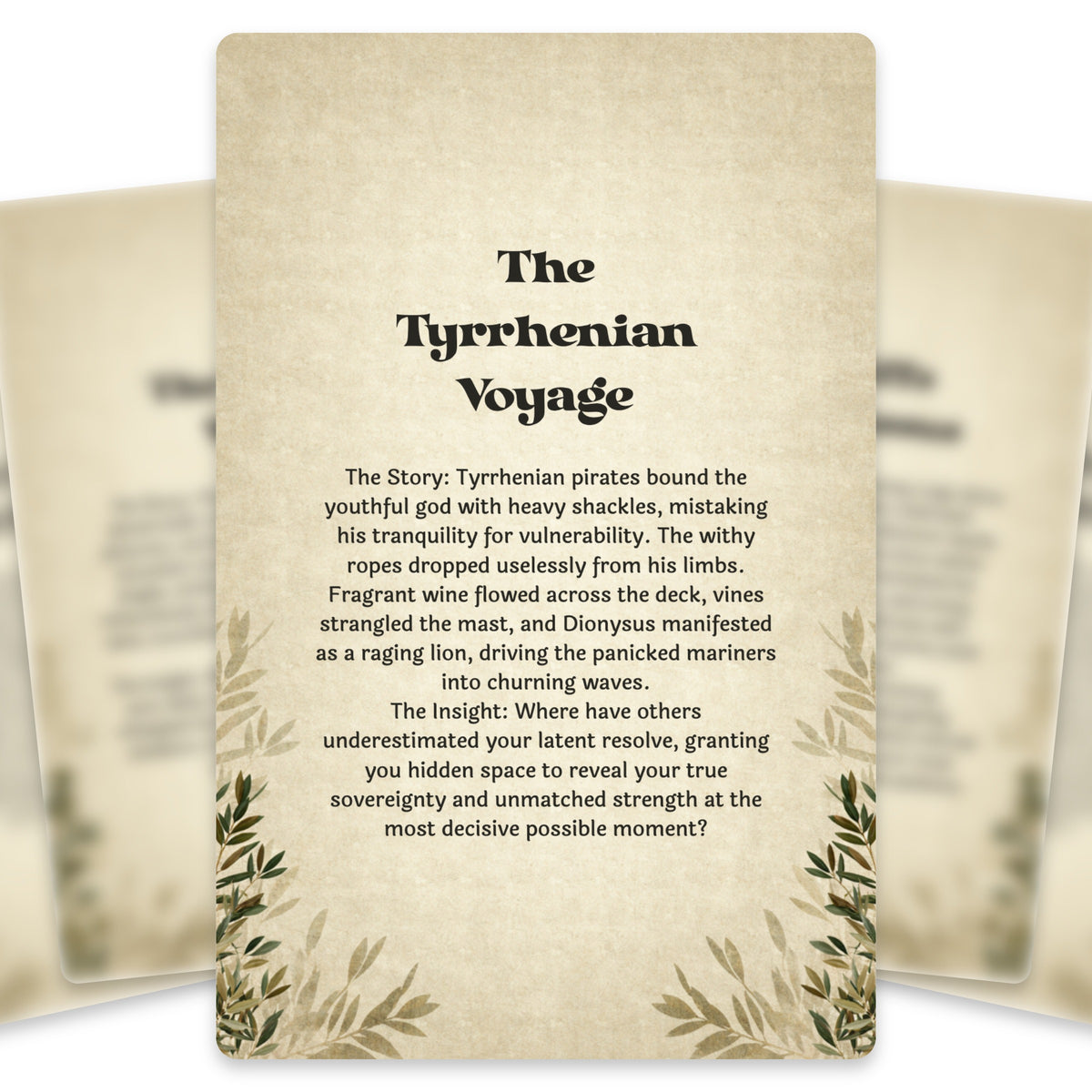 The Oracle of Dionysus – Greek God of Wine and Ecstasy Oracle Cards, 22-Card Mythology Deck — arrangement 3