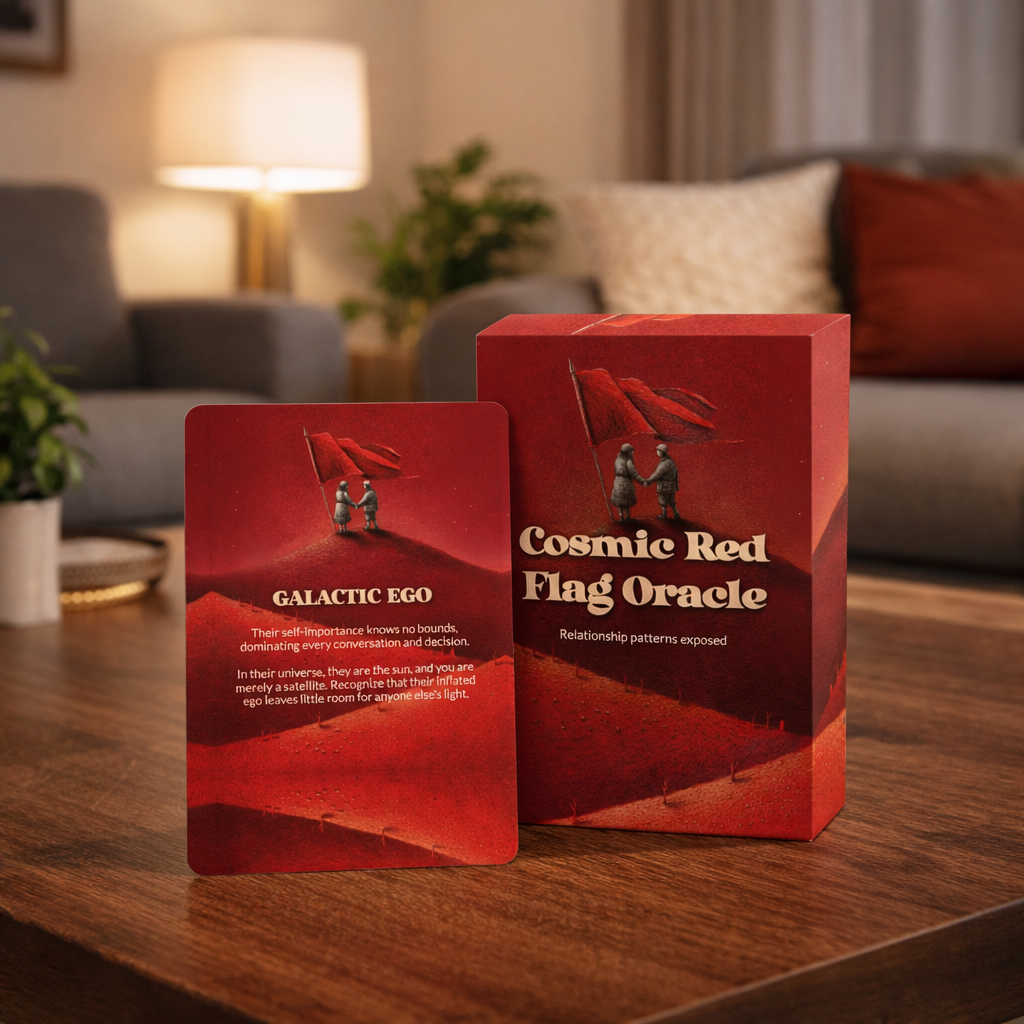 Cosmic Red Flag Oracle Deck - 78 Oracle Cards