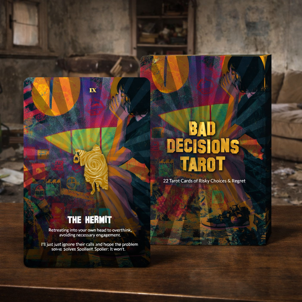 Bad Decisions Tarot - 22 Tarot Cards of Risky Choices & Regret