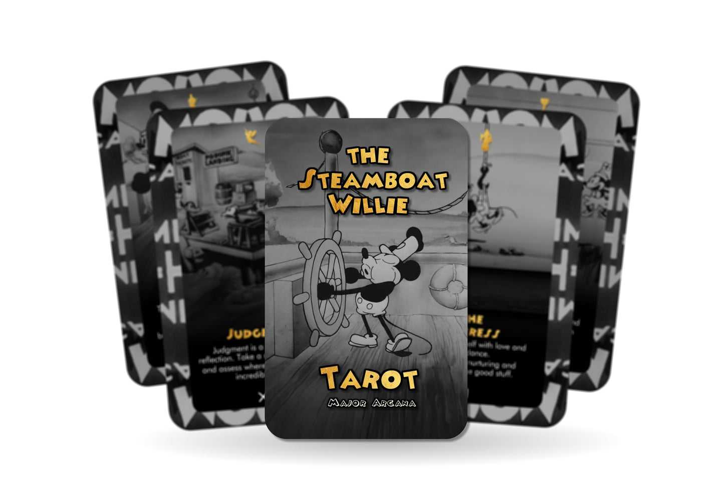 The Steamboat Willie Tarot - Major Arcana - Mickie and Minnie Tarot Deck - Fortune Telling - Divination tools - Illustrated Cards