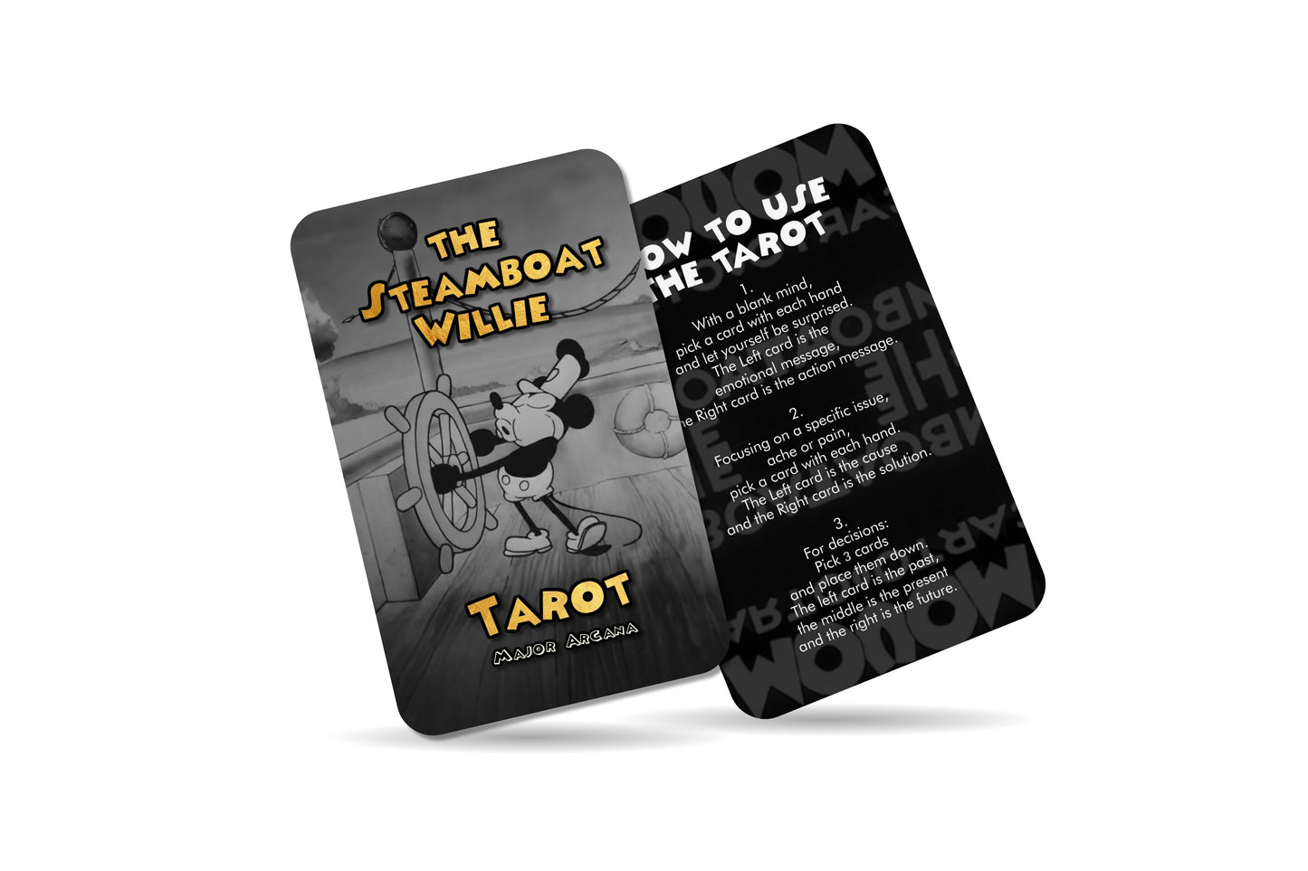 The Steamboat Willie Tarot - Major Arcana - Mickie and Minnie Tarot Deck - Fortune Telling - Divination tools - Illustrated Cards