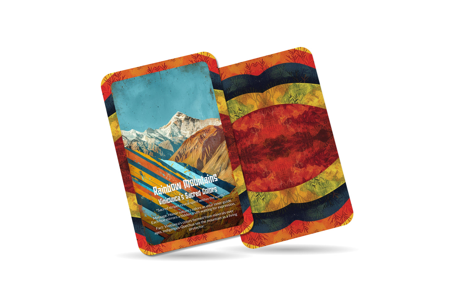 The Oracle of the Rainbow Mountains – A Living Earth Oracle Deck – 22 Oracle Cards – Spirit of Color & Stone