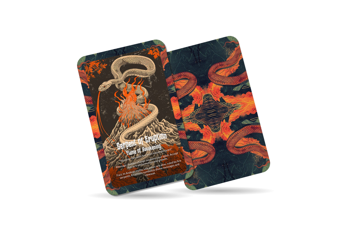 The Oracle of Fire Serpents – A Primal Energy Oracle Deck – 22 Oracle Cards – Flames of Transformation & Renewal