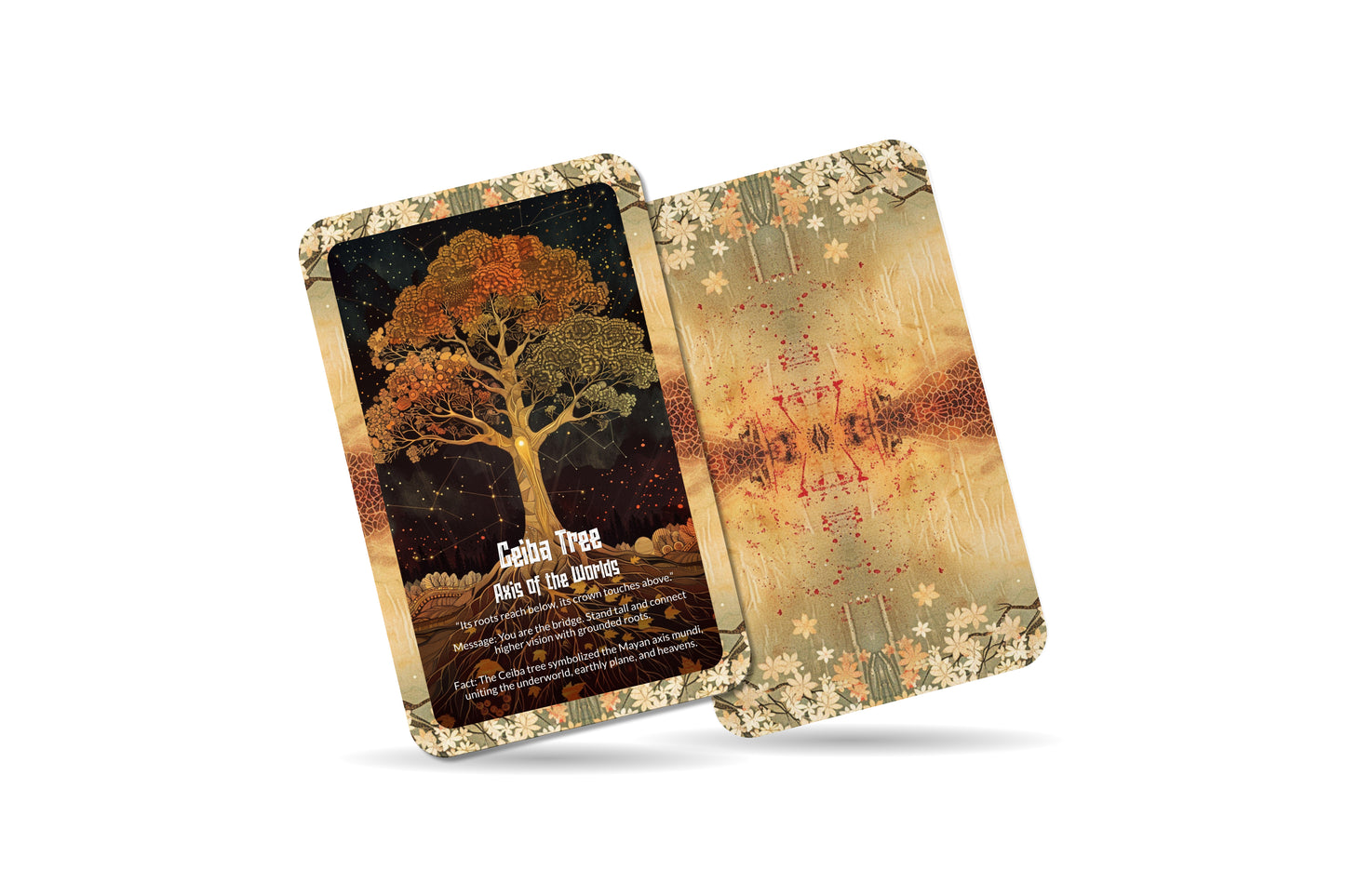 The Oracle of the Sacred Ceiba Tree – A World Tree Oracle Deck – 22 Oracle Cards – Axis of Earth, Sky & Underworld