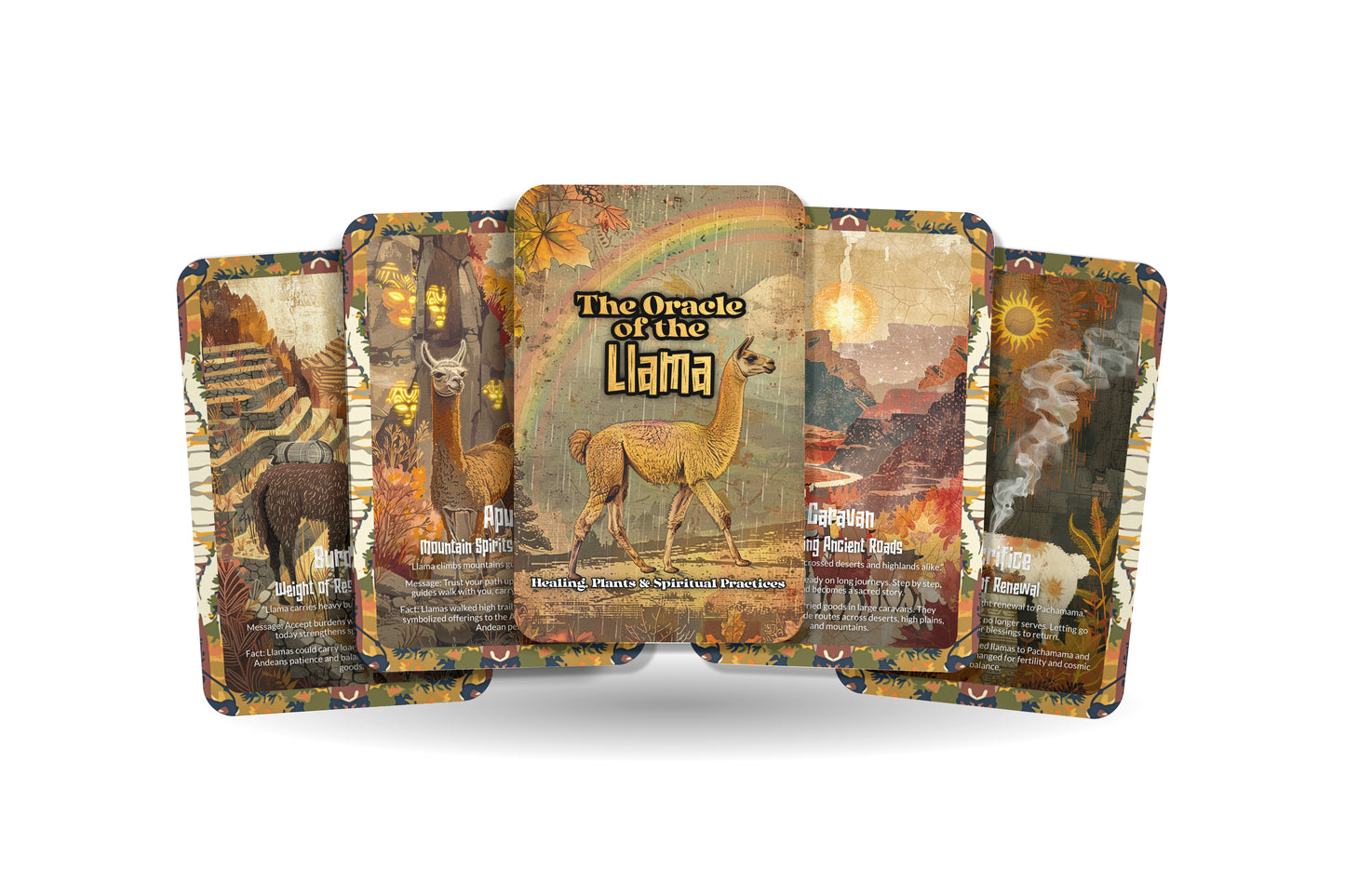 The Oracle of the Llama – A Sacred Carrier Oracle Deck – 22 Oracle Cards – Protector of the Andean Path