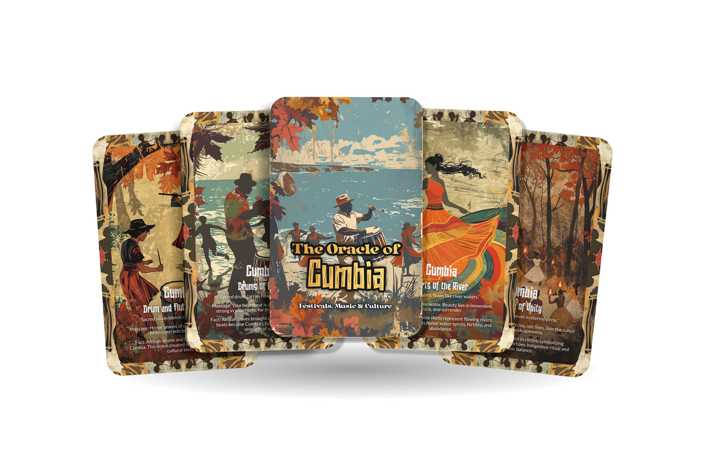 The Oracle of Cumbia – A Dance of Spirit Oracle Deck – 22 Oracle Cards – Music of the People’s Soul