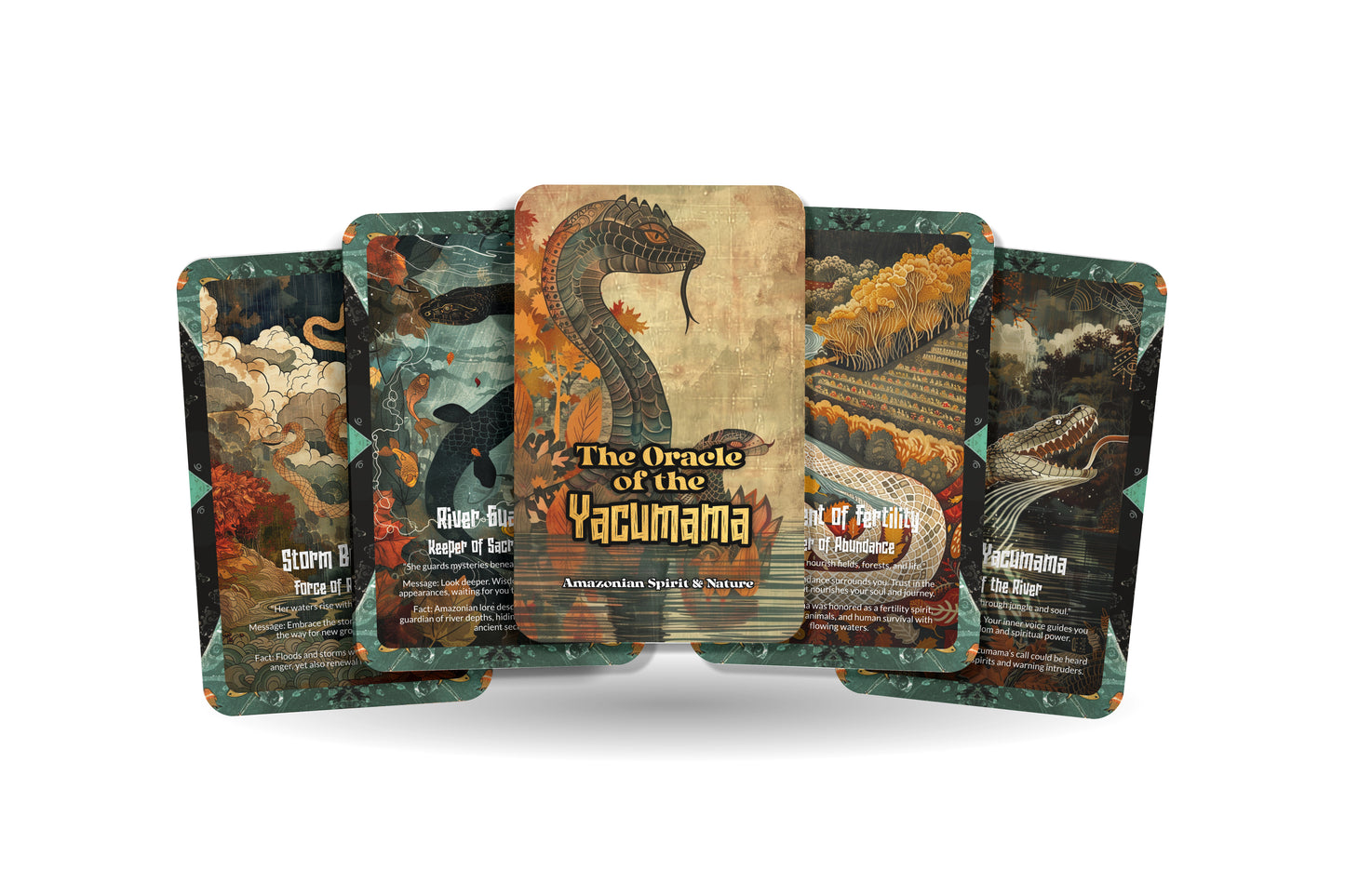 The Oracle of Yacumama – A Water Serpent Oracle Deck – 22 Oracle Cards – Guardian of Rivers & Depths