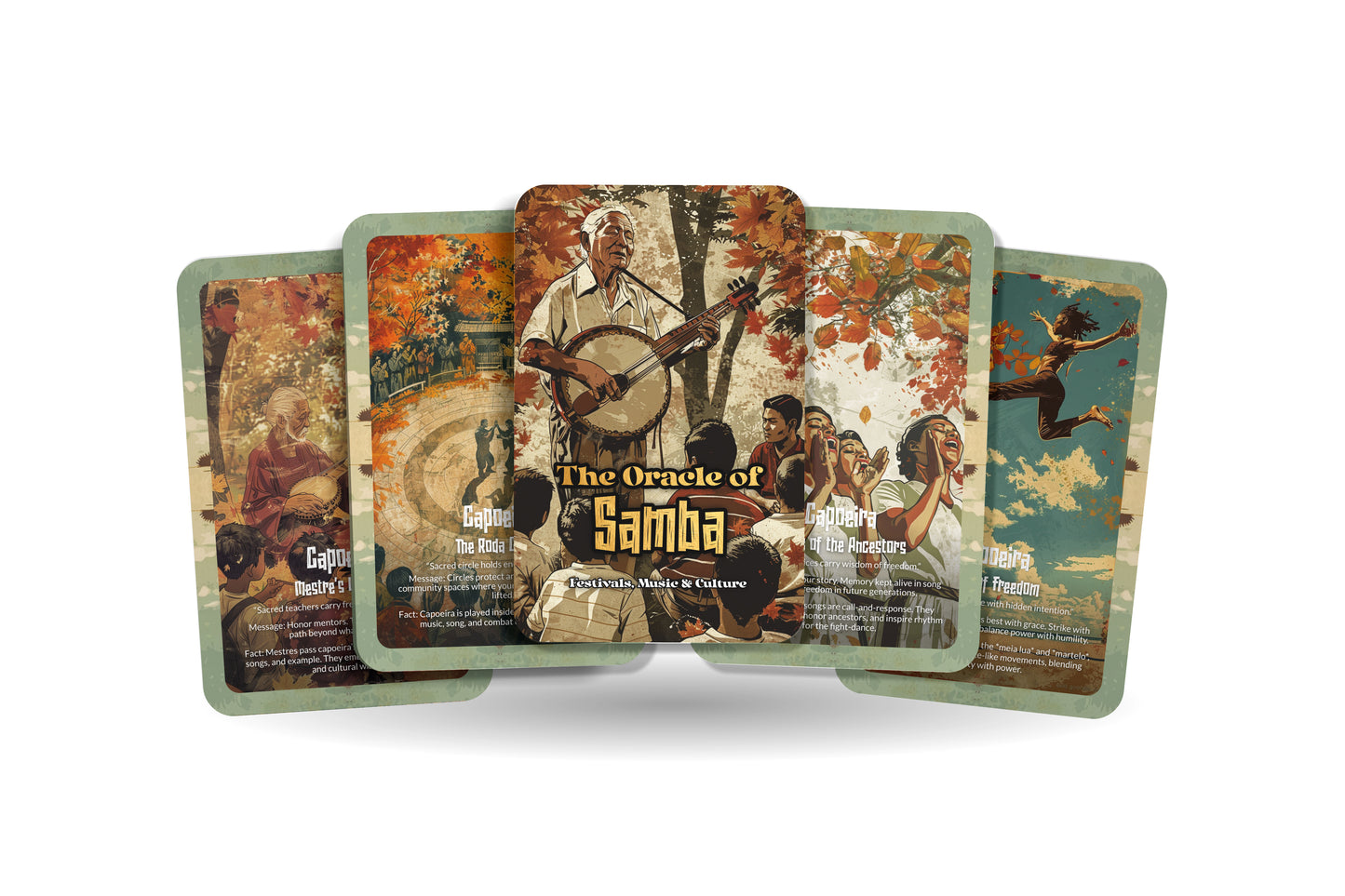 The Oracle of Samba – A Festival Oracle Deck – 22 Oracle Cards – Joyful Beats of Carnival Fire