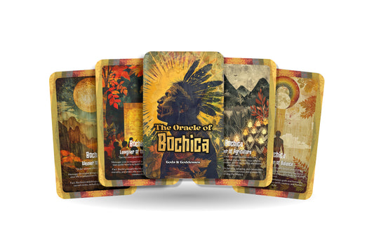 The Oracle of Bochica – A Teacher God Oracle Deck – 22 Oracle Cards – Bringer of Light & Law