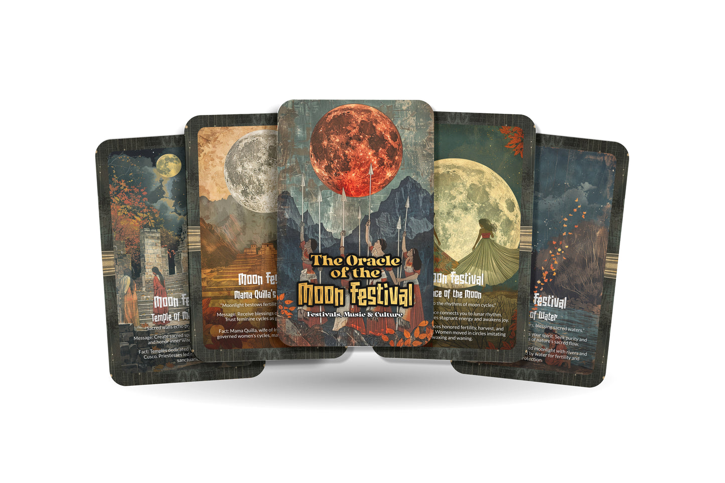 The Oracle of the Moon Festival – A Lunar Celebration Oracle Deck – 22 Oracle Cards – Spirit of Night Rituals