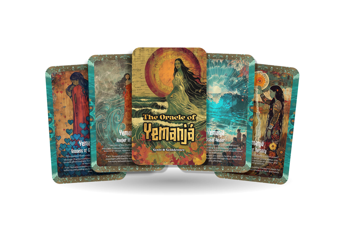 The Oracle of Yemanjá – An Ocean Goddess Oracle Deck – 22 Oracle Cards – Mother of Waters & Fertility