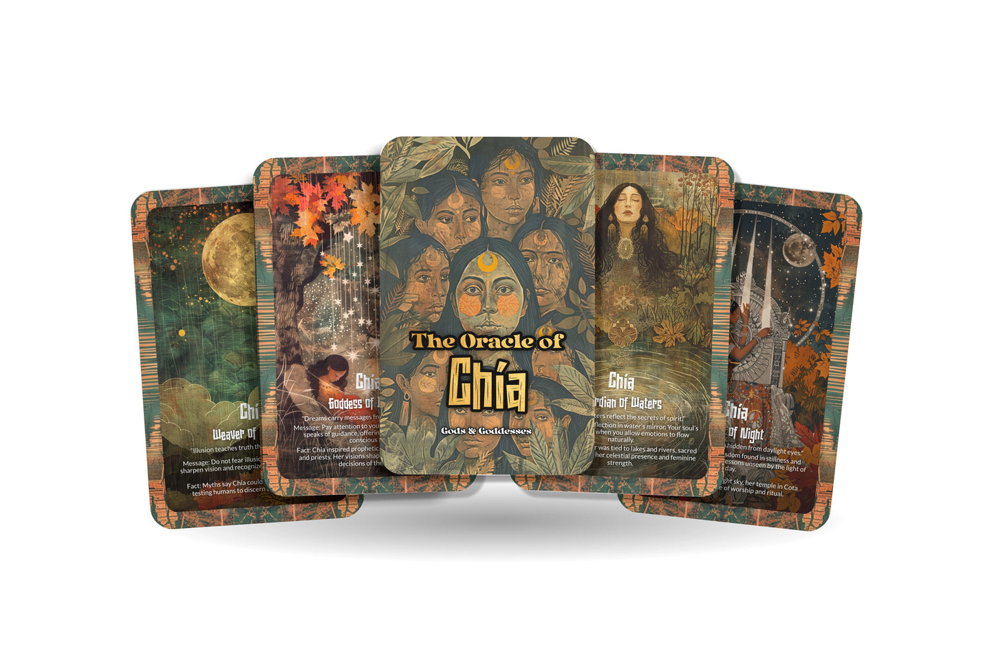 The Oracle of Chía – A Moon Goddess Oracle Deck – 22 Oracle Cards – Radiance of Night & Love