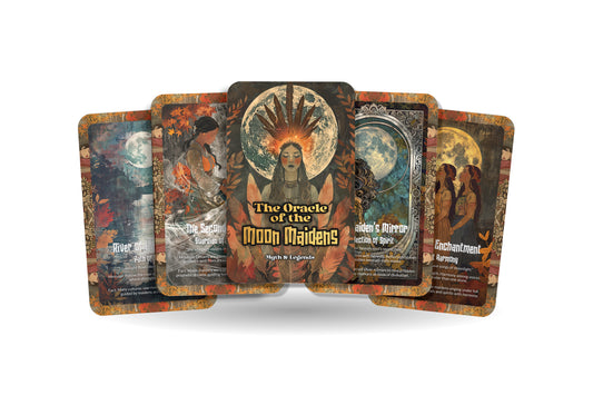 The Oracle of the Moon Maidens – A Lunar Spirit Oracle Deck – 22 Oracle Cards – Daughters of Night & Mystery