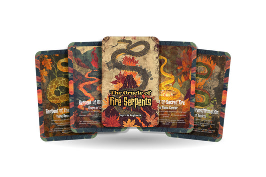 The Oracle of Fire Serpents – A Primal Energy Oracle Deck – 22 Oracle Cards – Flames of Transformation & Renewal