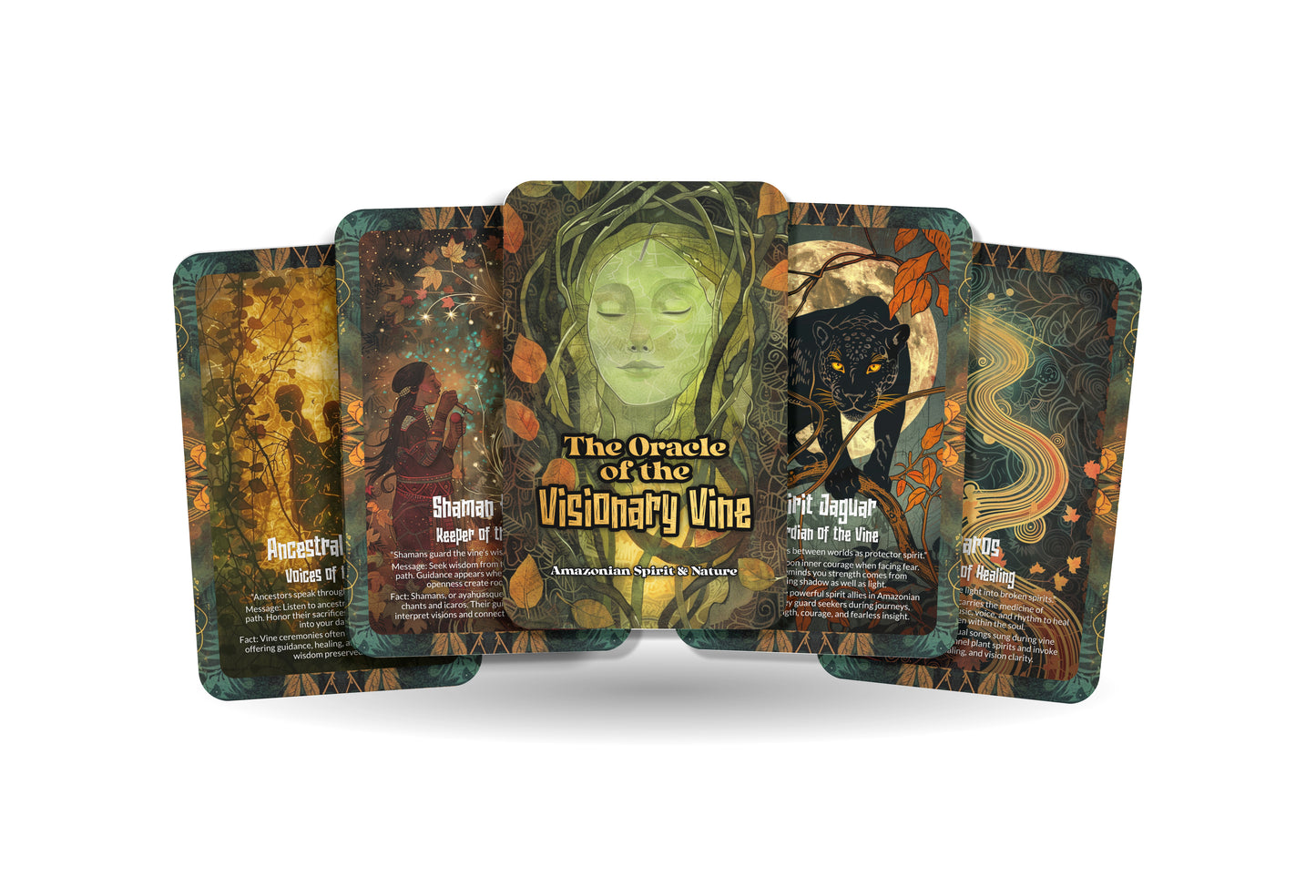 The Oracle of the Visionary Vine – A Sacred Plant Oracle Deck – 22 Oracle Cards – Portals of Higher Consciousness