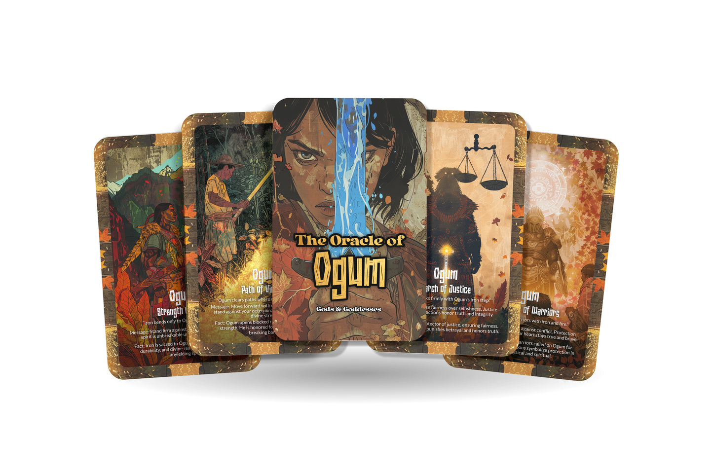 The Oracle of Ogum – A Warrior God Oracle Deck – 22 Oracle Cards – Spirit of Iron & Victory