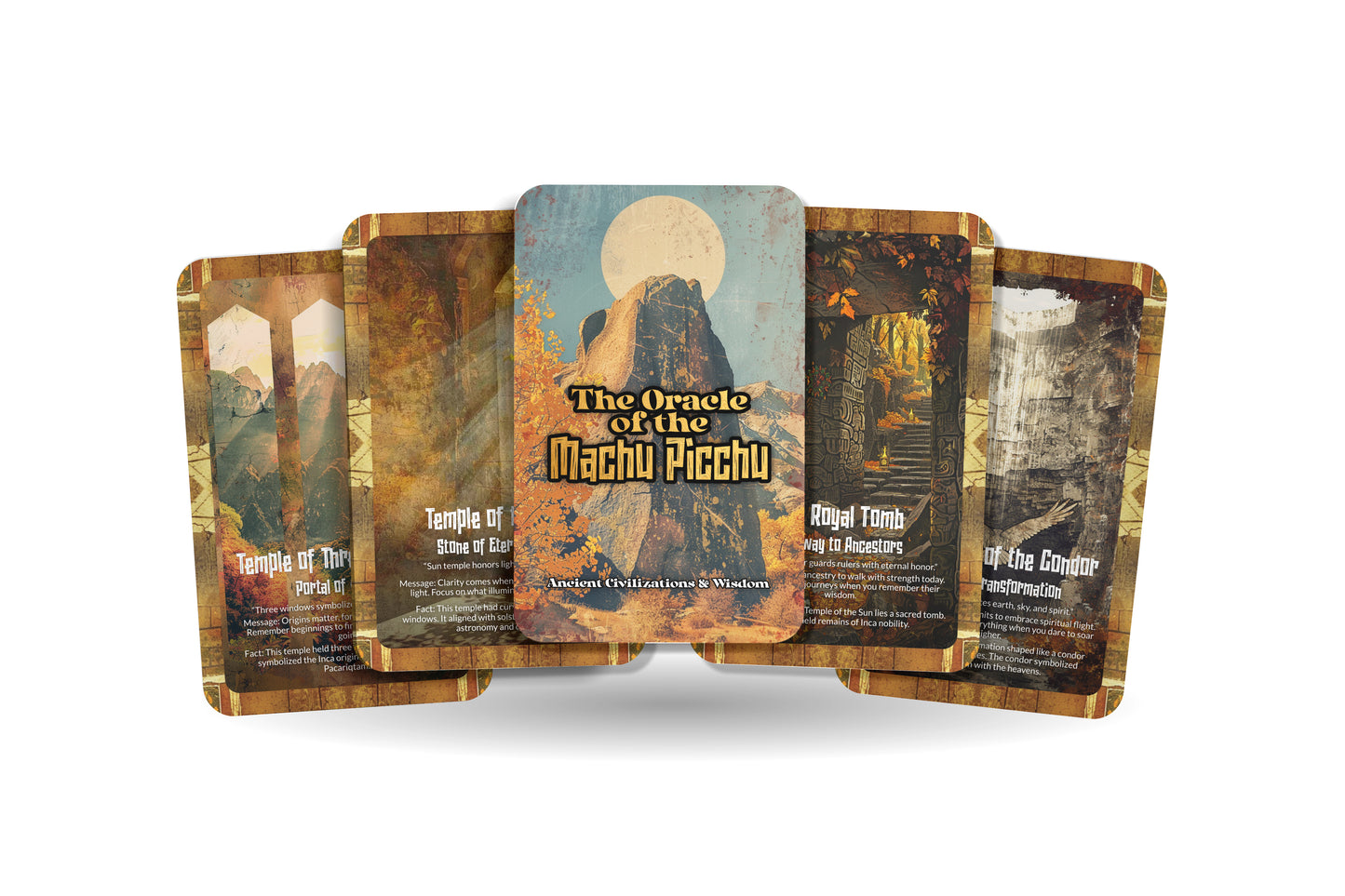 The Oracle of Machu Picchu – A Sacred Citadel Oracle Deck – 22 Oracle Cards – Wisdom of the Inca Heights