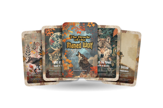 The Oracle of the Maned Wolf – A Sacred Wanderer Oracle Deck – 22 Oracle Cards – Keeper of the Grasslands