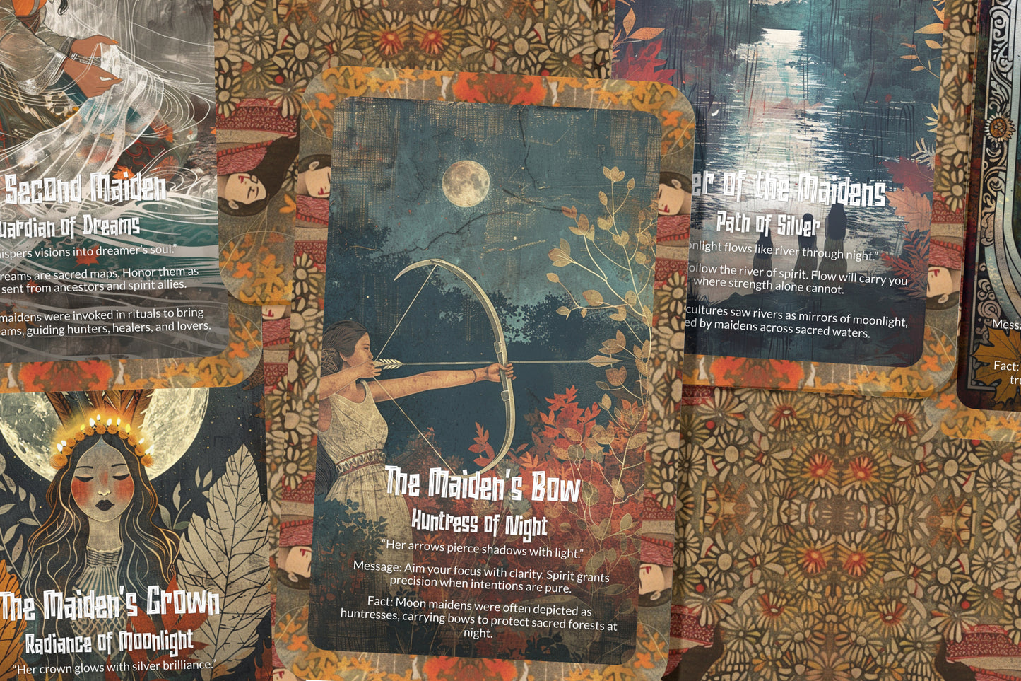 The Oracle of the Moon Maidens – A Lunar Spirit Oracle Deck – 22 Oracle Cards – Daughters of Night & Mystery