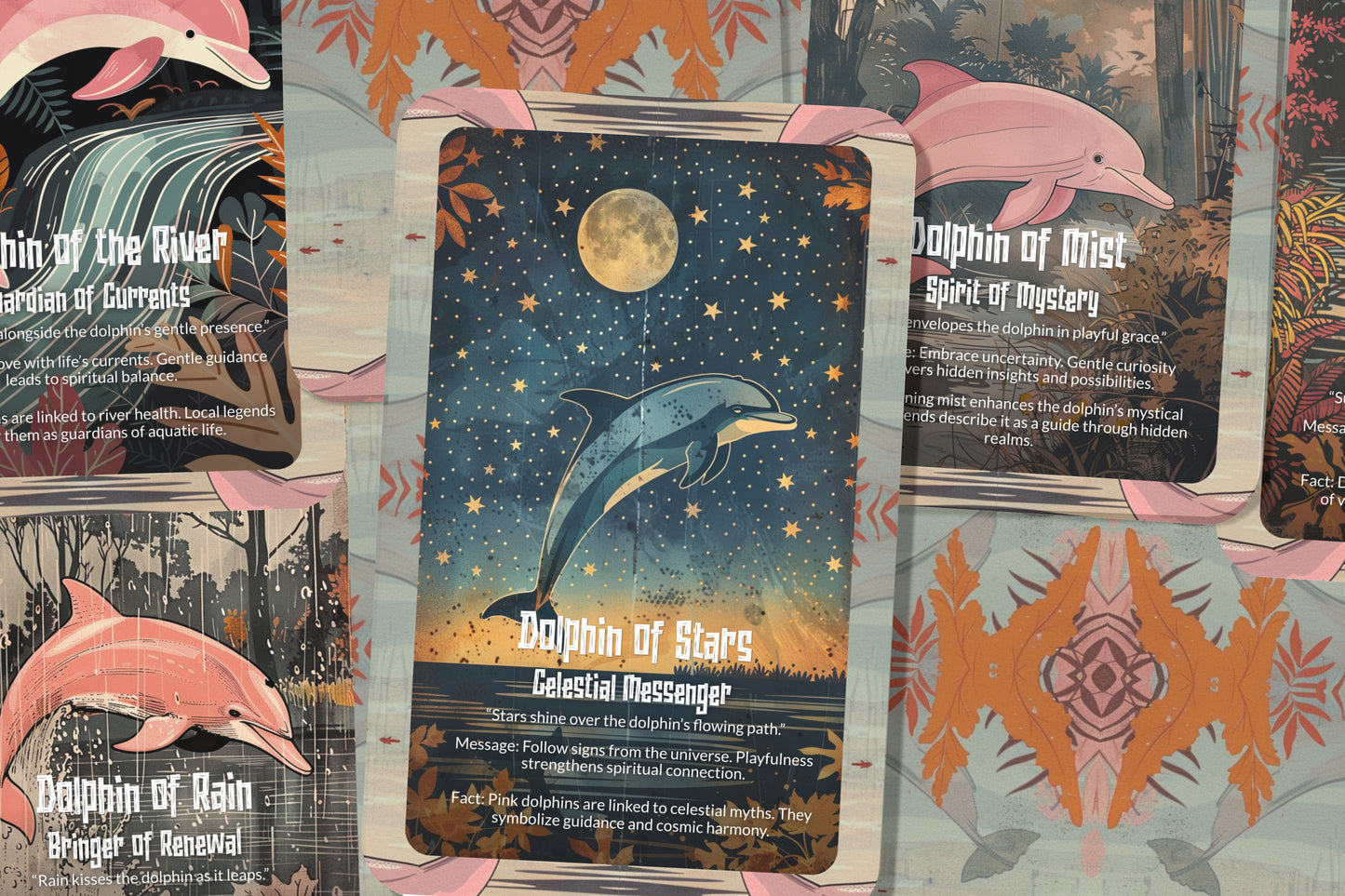 The Oracle of the Pink Dolphin – A River Spirit Oracle Deck – 22 Oracle Cards – Enchanter of Amazonian Waters