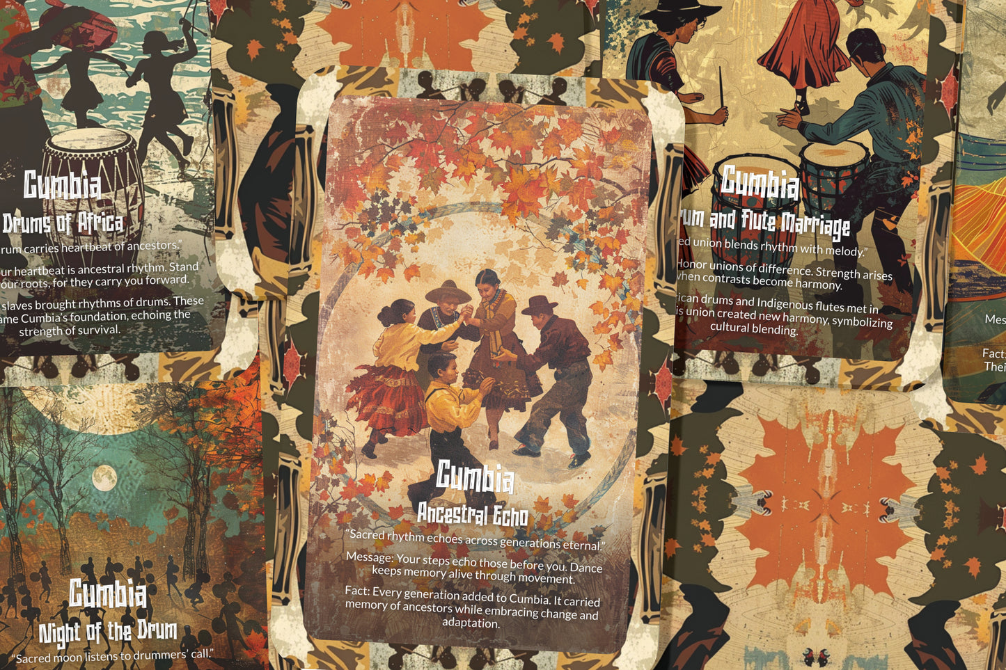 The Oracle of Cumbia – A Dance of Spirit Oracle Deck – 22 Oracle Cards – Music of the People’s Soul