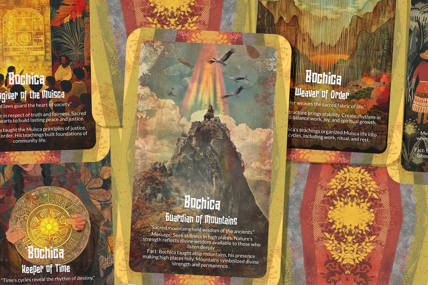 The Oracle of Bochica – A Teacher God Oracle Deck – 22 Oracle Cards – Bringer of Light & Law