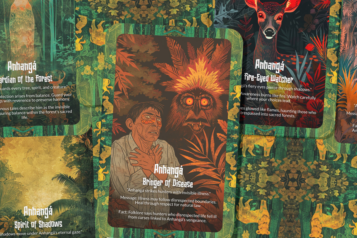 The Oracle of Anhangá – A Forest Spirit Oracle Deck – 22 Oracle Cards – Phantom Guardian of the Wild
