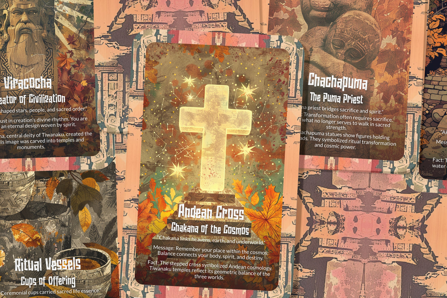 The Oracle of Tiwanaku – A Lost Civilization Oracle Deck – 22 Oracle Cards – Portals of Andean Wisdom