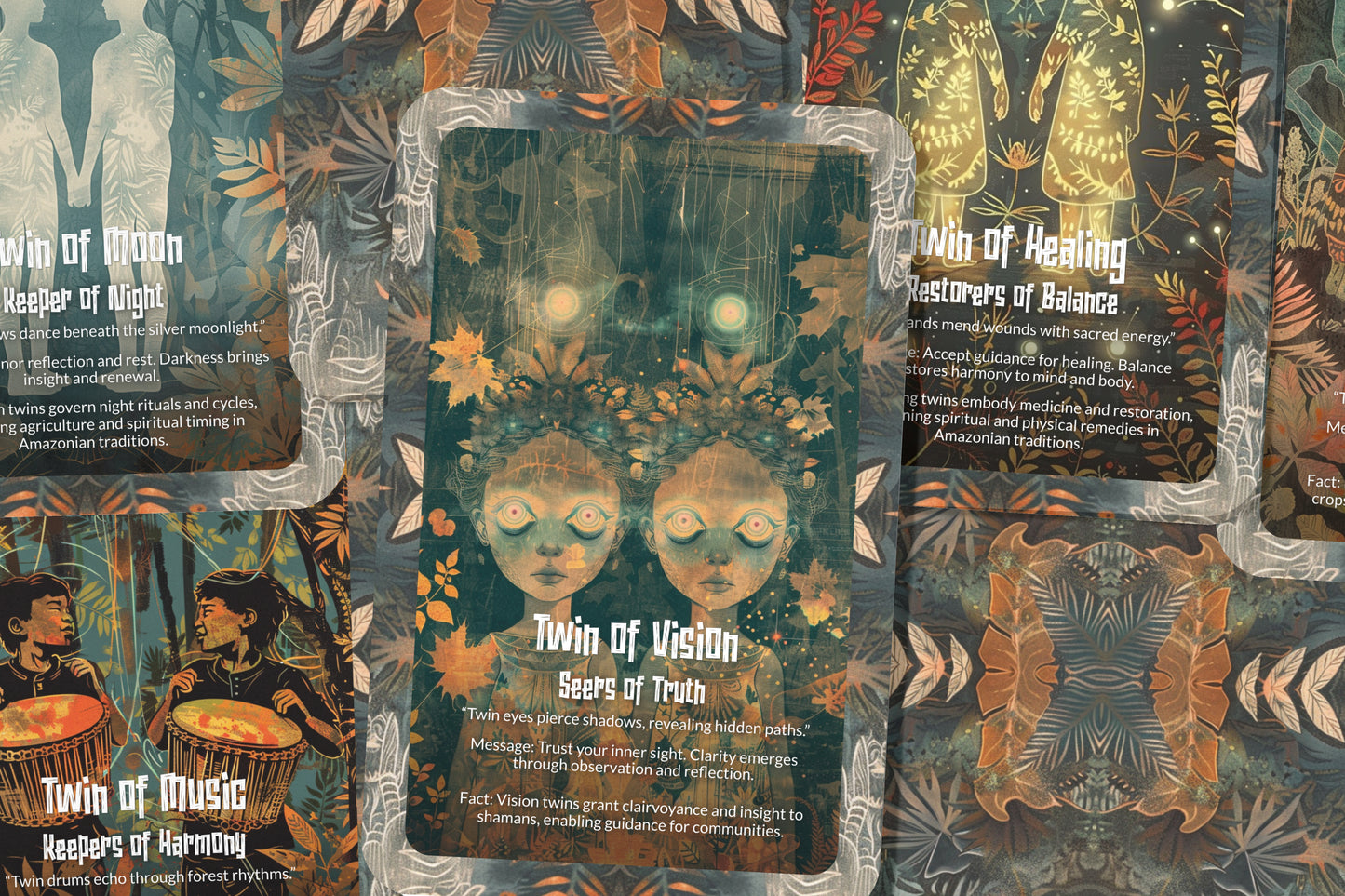 The Oracle of Sacred Twins – A Duality Oracle Deck – 22 Oracle Cards – Balance of Shadow & Light