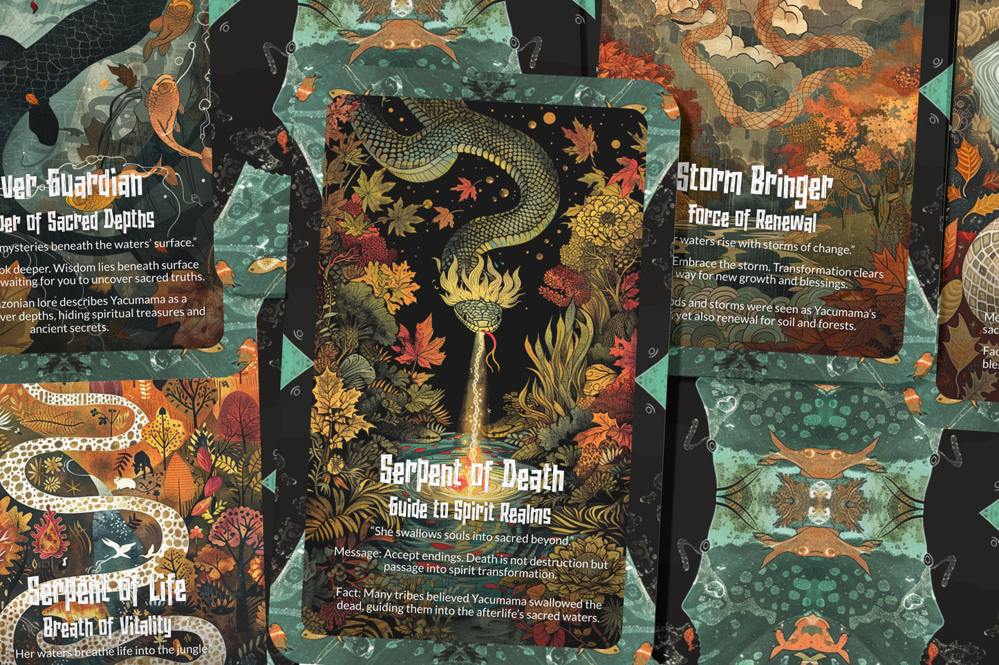 The Oracle of Yacumama – A Water Serpent Oracle Deck – 22 Oracle Cards – Guardian of Rivers & Depths
