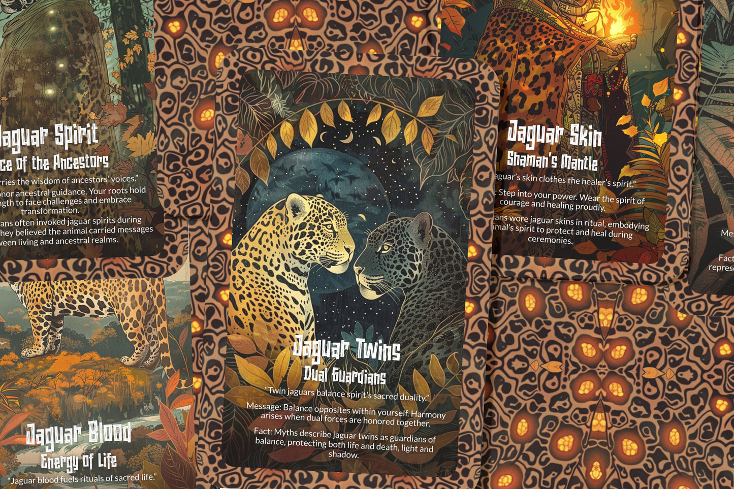 The Oracle of the Jaguar – A Night Guardian Oracle Deck – 22 Oracle Cards – Power, Protection & Sacred Hunt